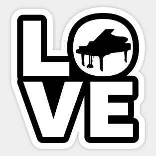 Love Piano Gift For Pianists Sticker